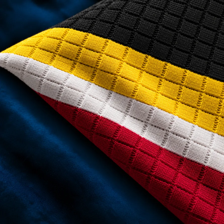 GRID-E grid micro knit sportswear fabric, close-up