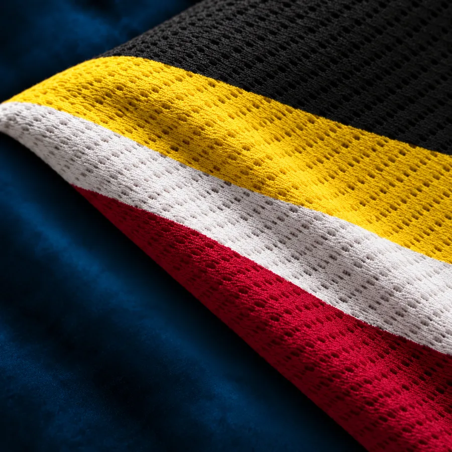RHOMB-H micro rhombus knit sportswear fabric, close-up