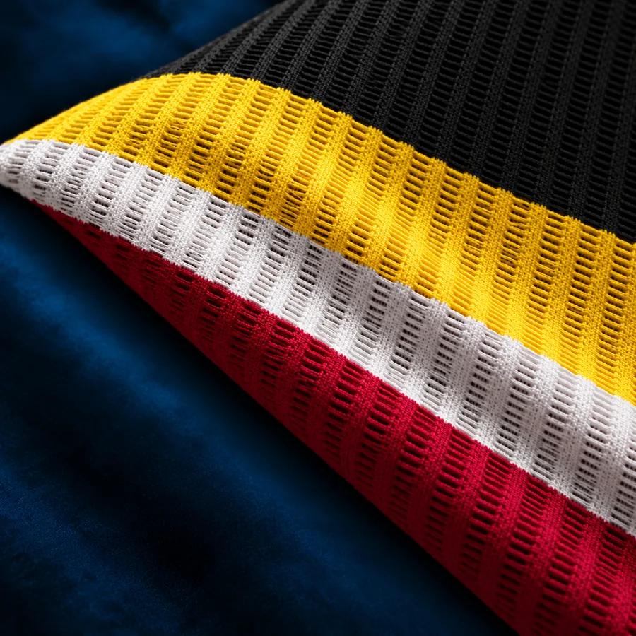 RIBRA-G rib ladder knit sportswear fabric, close-up
