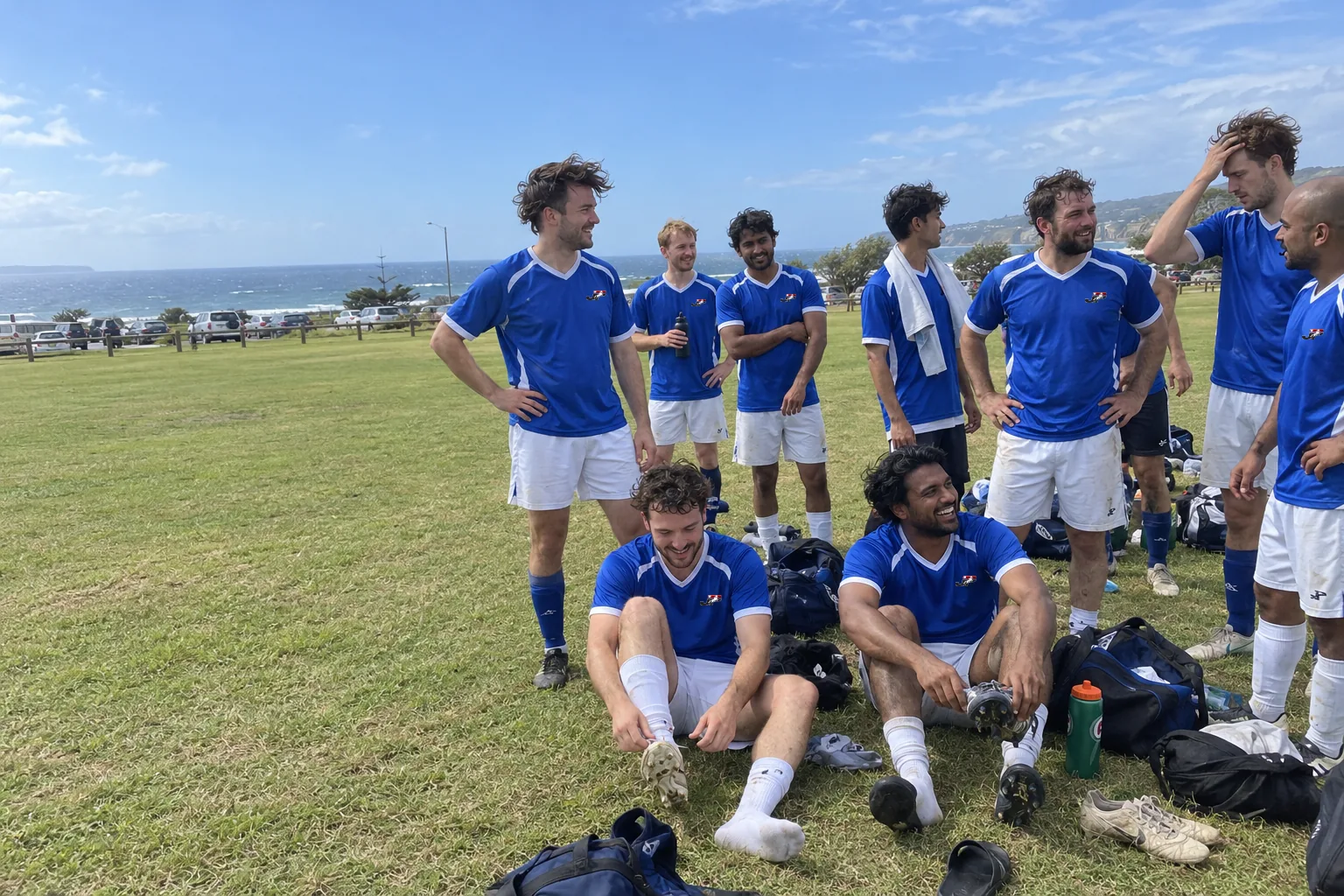 Team in custom Jaypee jerseys