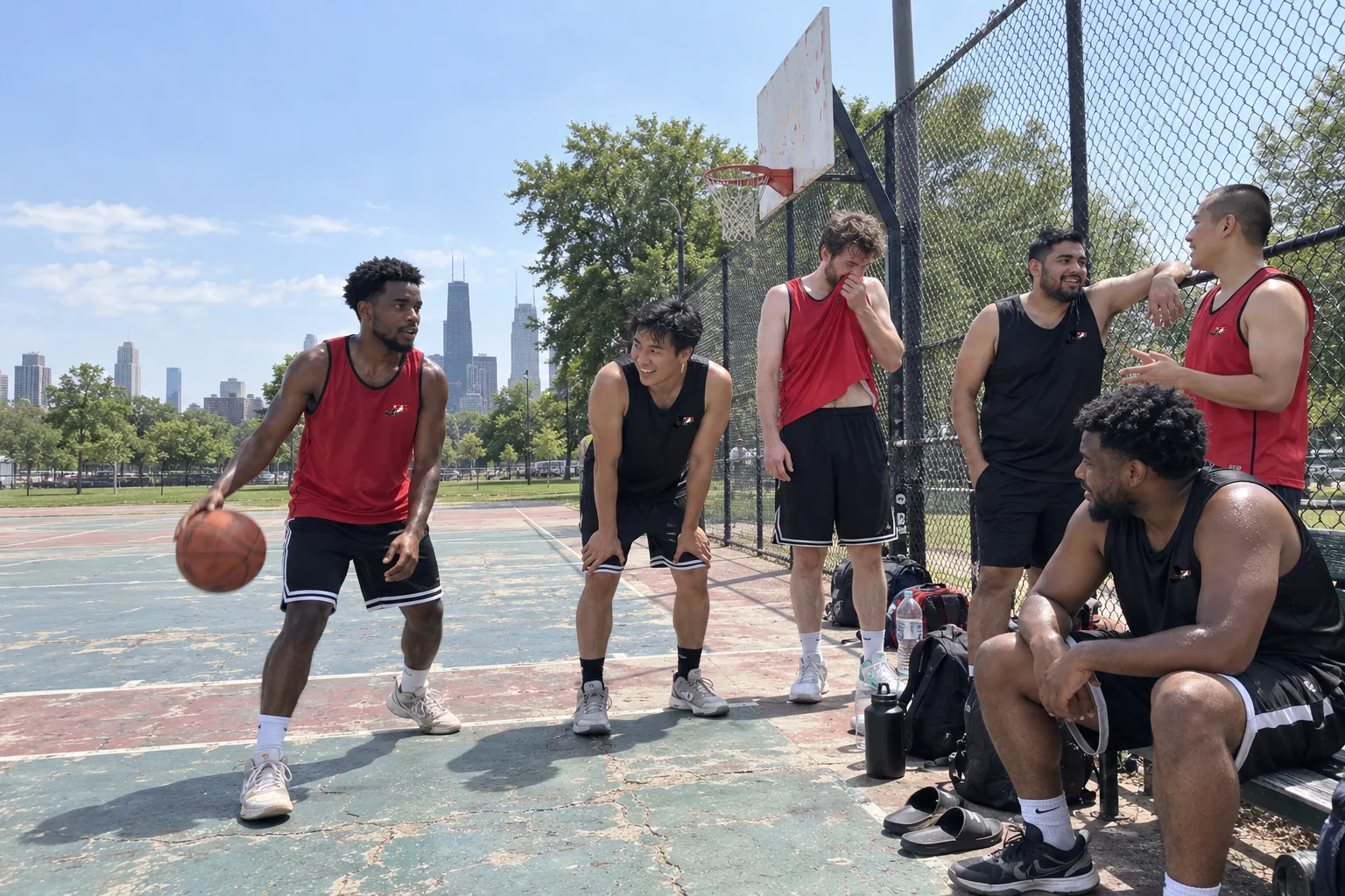 Team in custom Jaypee jerseys