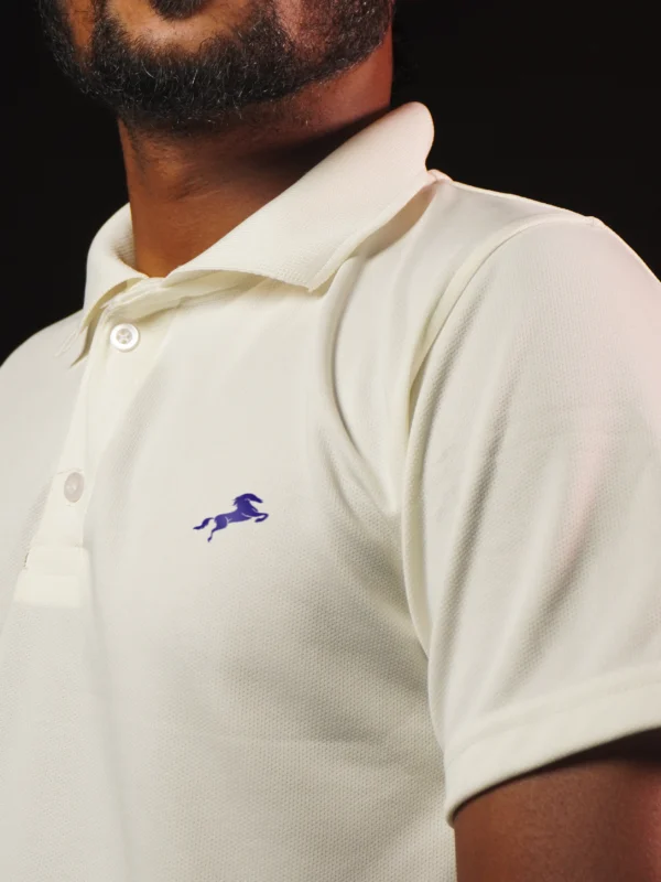 cricket whites tshirt closeup